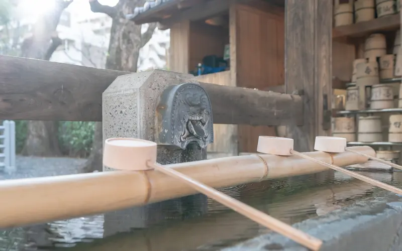 宝仙寺 大師堂の手水の柄杓