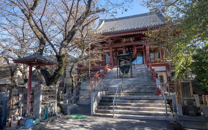 浄心寺会館 さくらホールの本堂と石段(別カット)