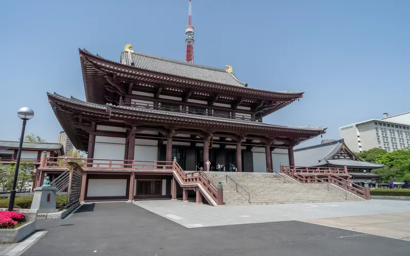 増上寺の大殿の外観(左前方2)