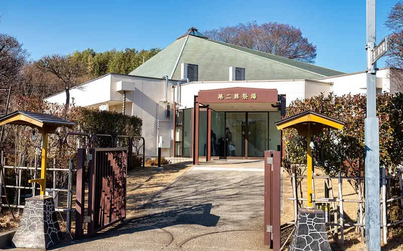 思い出の里会館の第二葬祭場の入口