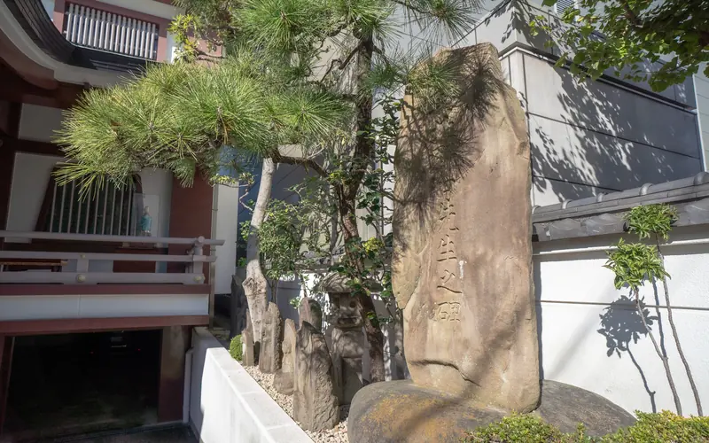 宗慶寺の庭の石碑と松