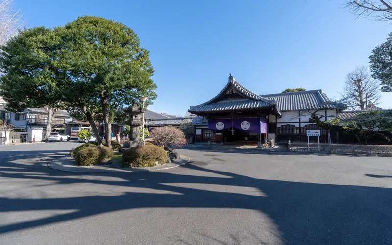 寛永寺輪王殿の紫幕の建物(遠景3)