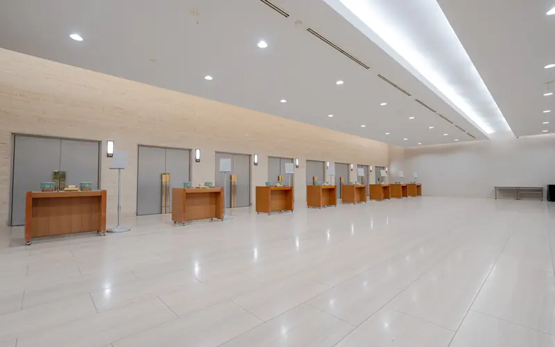 町屋斎場の炉前ホール（全体）
